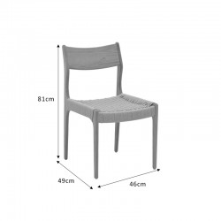 Chair Martina pakoworld natural beech wood-natural rope 46x49x81cm Chair Martina pakoworld natural beech wood-natural rope 46x49x81cm