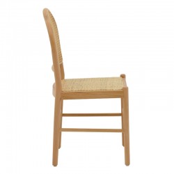 Chair Alessia pakoworld natural beech wood- rattan natural 43x40x89cm Chair Alessia pakoworld natural beech wood- rattan natural 43x40x89cm