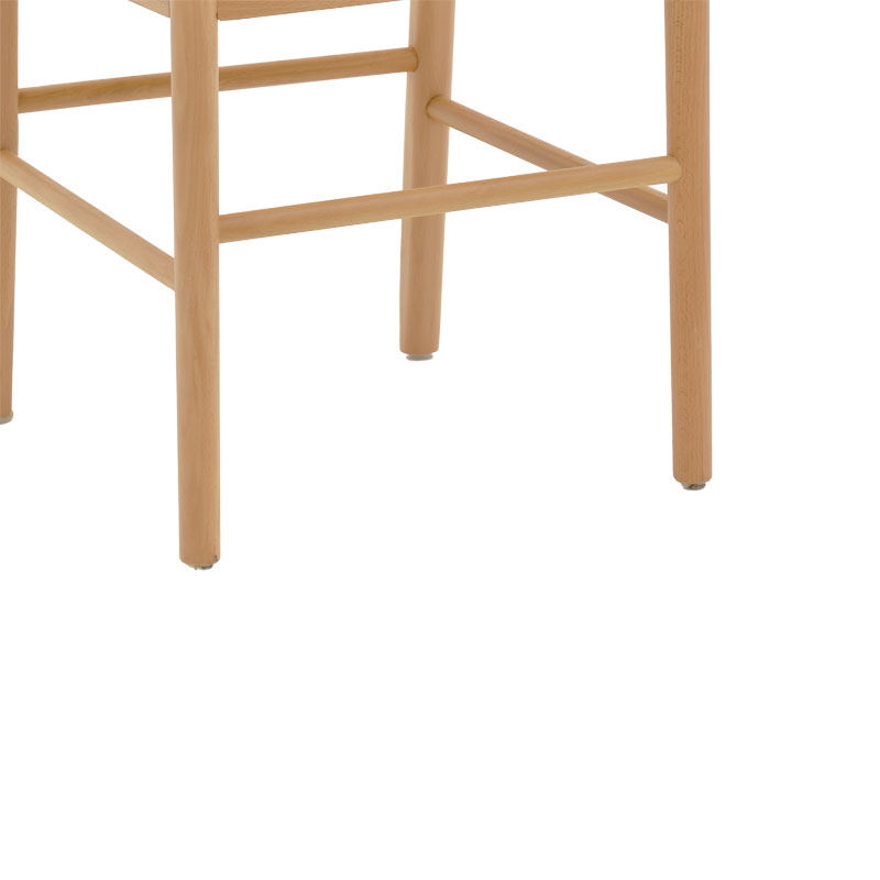 Chair Alessia pakoworld natural beech wood- rattan natural 43x44x89cm