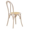 Vienna stackable Chair Azhel pakoworld white wash beech wood-rattan natural seat 41x50x89cm