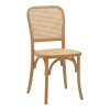 Chair stackable Kalliope pakoworld natural beech wood-natural rattan 45x50x89cm