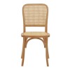 Chair stackable Kalliope pakoworld natural beech wood-natural rattan 45x50x89cm