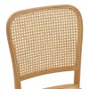 Chair stackable Kalliope pakoworld natural beech wood-natural rattan 45x50x89cm