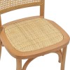 Chair stackable Kalliope pakoworld natural beech wood-natural rattan 45x50x89cm