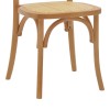 Chair stackable Kalliope pakoworld natural beech wood-natural rattan 45x50x89cm