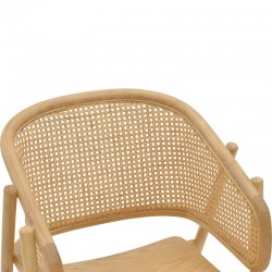 Wenzy armchair pakoworld natural solid wood toon 58x58x82cm Wenzy armchair pakoworld natural solid wood toon 58x58x82cm
