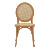 Chair stackable Camil pakoworld natural beech wood-natural rattan 45x50x94cm