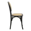 Chair stackable Zoel pakoworld black beech wood-natural rattan 45x52x82cm