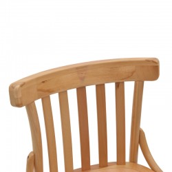 Καρέκλα Flisbie pakoworld φυσικό ξύλο οξιάς 46x48x86εκ