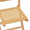 Folding chair Xianju pakoworld beech wood and rope in natural shade 47x58x85cm