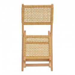 Folding chair Xianju pakoworld beech wood and rope in natural shade 47x58x85cm Folding chair Xianju pakoworld beech wood and rope in natural shade 47x58x85cm
