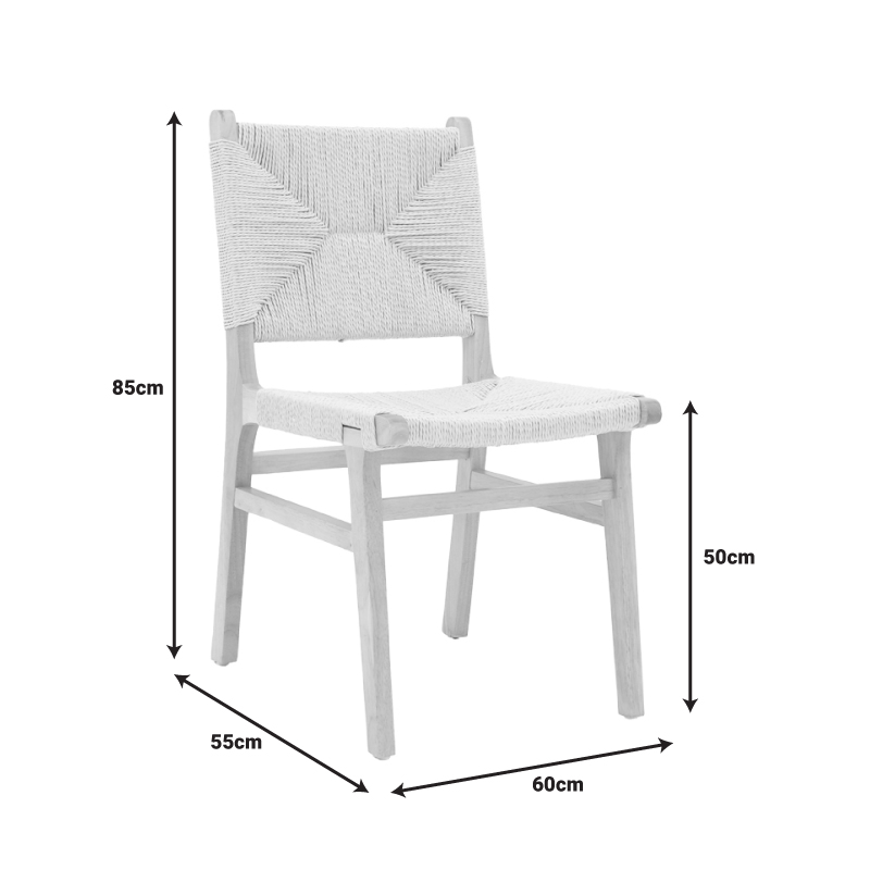 Arten pakoworld chair rope-rubberwood in natural color 60x55x85cm Arten pakoworld chair rope-rubberwood in natural color 60x55x85cm