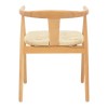 Gernine armchair pakoworld solid beech wood and rope in natural shade 56x49x73cm