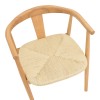 Gernine armchair pakoworld solid beech wood and rope in natural shade 56x49x73cm