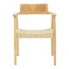 Jojene pakoworld rubberwood and rope armchair in natural shade 58x54x79cm