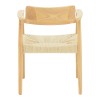 Jojene pakoworld rubberwood and rope armchair in natural shade 58x54x79cm