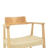 Jojene pakoworld rubberwood and rope armchair in natural shade 58x54x79cm