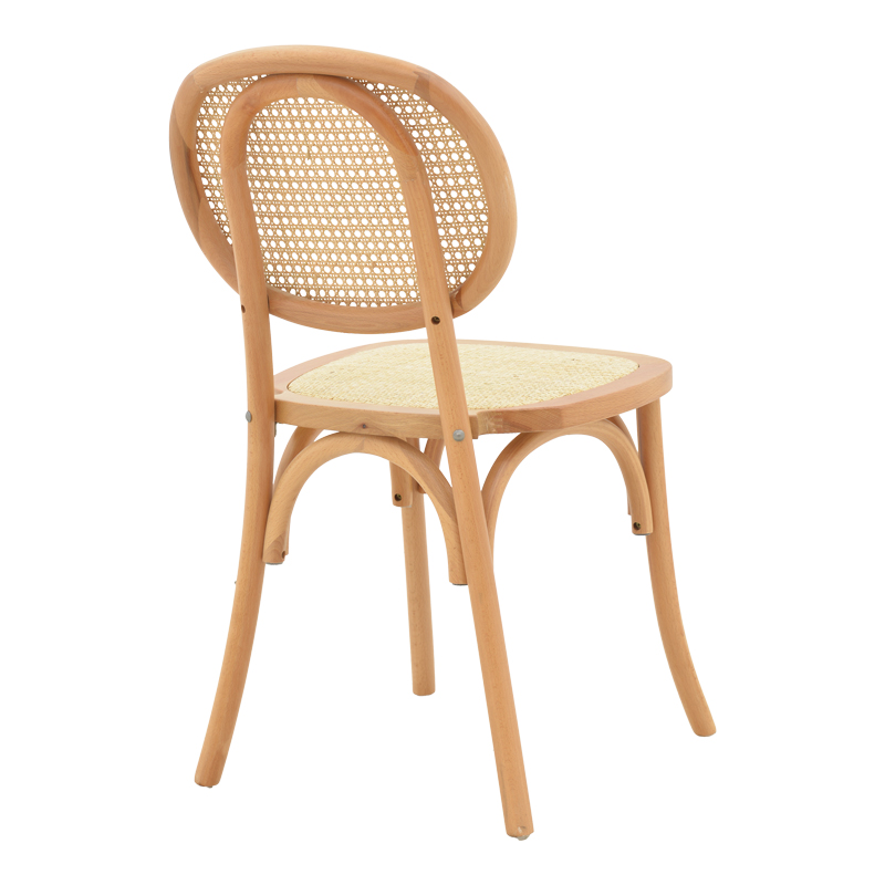 Zoel pakoworld stackable chair beech wood and rattan in natural shade 45x52x82cm Zoel pakoworld stackable chair beech wood and rattan in natural shade 45x52x82cm