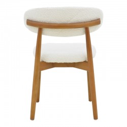 Ubene chair pakoworld rubberwood in walnut-boucle fabric in white shade 51x56x79cm Ubene chair pakoworld rubberwood in walnut-boucle fabric in white shade 51x56x79cm