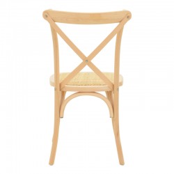Dylon pakoworld stackable chair unpainted beech wood-rattan seat 48x52x89cm