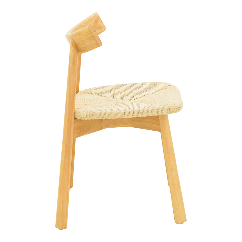 Clareta chair pakoworld rubberwood-rope in natural shade 53x55x79cm