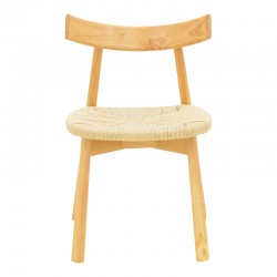 Clareta chair pakoworld rubberwood-rope in natural shade 53x55x79cm
