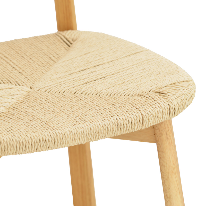 Clareta chair pakoworld rubberwood-rope in natural shade 53x55x79cm