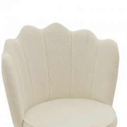 Chair Rosalia pakoworld fabric ecru-black metal leg 57x52x80cm Chair Rosalia pakoworld fabric ecru-black metal leg 57x52x80cm