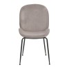 Καρέκλα Adelaide pakoworld γκρι βελούδο-πόδι μαύρο μέταλλο 47x64x88εκ