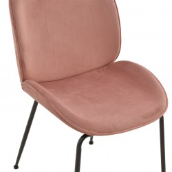 Chair Adelaide pakoworld rotten apple-black leg 47x64x88cm Chair Adelaide pakoworld rotten apple-black leg 47x64x88cm