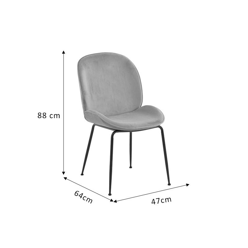 Chair Adelaide pakoworld rotten apple-black leg 47x64x88cm Chair Adelaide pakoworld rotten apple-black leg 47x64x88cm