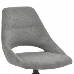 Chair Luciano pakoworld fabric grey-black metal leg rotatable 52x58x86cm Chair Luciano pakoworld fabric grey-black metal leg rotatable 52x58x86cm