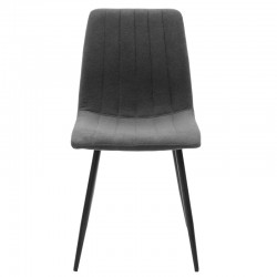 Καρέκλα Noor pakoworld ύφασμα ανθρακί - μαύρο πόδι