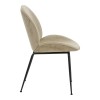 Chair Adelaide pakoworld beige velvet-black leg 47x64x88cm