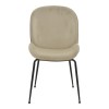 Chair Adelaide pakoworld beige velvet-black leg 47x64x88cm