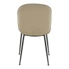 Chair Adelaide pakoworld beige velvet-black leg 47x64x88cm
