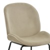 Chair Adelaide pakoworld beige velvet-black leg 47x64x88cm