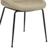 Chair Adelaide pakoworld beige velvet-black leg 47x64x88cm