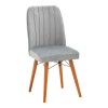 Vespera I pakoworld velvet chair gray-walnut leg