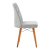 Vespera I pakoworld velvet chair gray-walnut leg