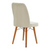 Vespera I pakoworld velvet chair ecru-walnut leg