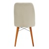 Vespera I pakoworld velvet chair ecru-walnut leg