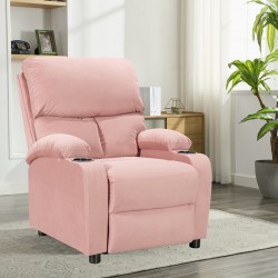 Armchair relax with cupholder Gartia pakoworld velvet in rotten apple color 79x94x102cm Armchair relax with cupholder Gartia pakoworld velvet in rotten apple color 79x94x102cm