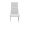 Καρέκλα Parker pakoworld μέταλλο-PU λευκό-ανθρακί πόδι 42x48x98εκ