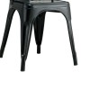 Chair Utopia pakoworld metal black 44x44x85cm