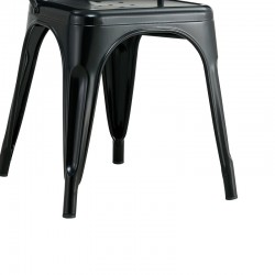 Καρέκλα Utopia pakoworld μαύρο μέταλλο 44x44x85εκ
