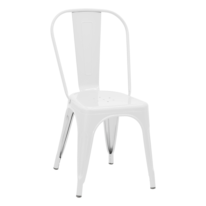 Chair Utopia pakoworld metal white 44x44x85cm
