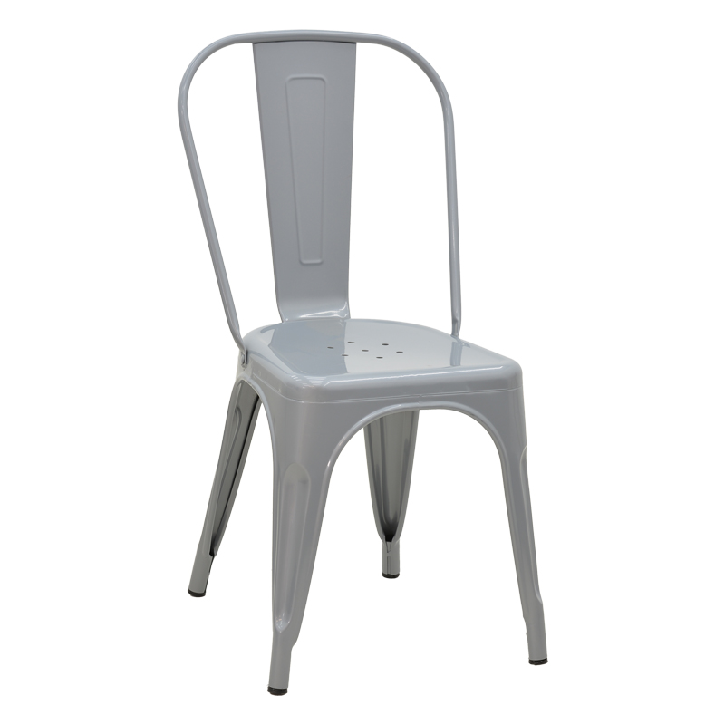 Chair Utopia pakoworld metal grey 44x44x55cm
