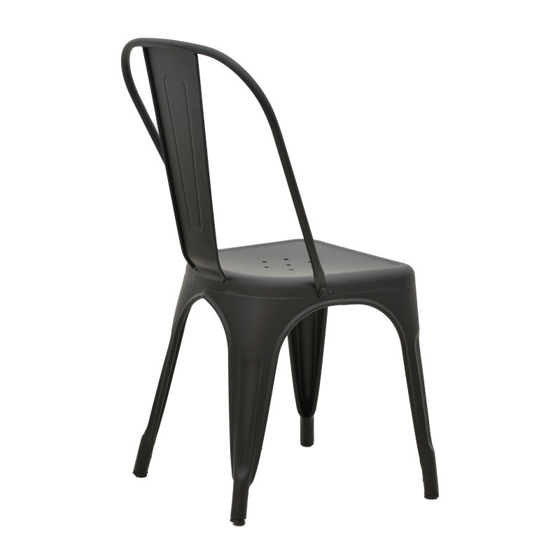 Chair Utopia pakoworld metal black matte 44x44x85cm