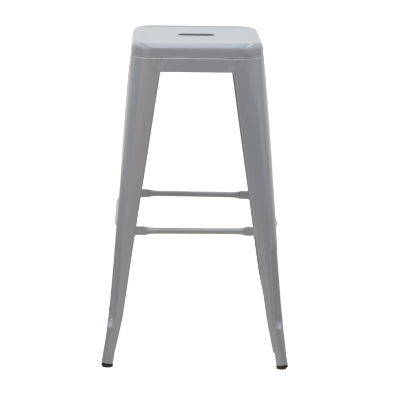 Bar stool Utopia pakoworld metal grey 42x42x76cm Bar stool Utopia pakoworld metal grey 42x42x76cm